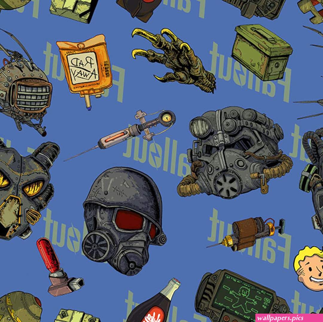 Fallout Fabric Pattern 76 Wallpaper Pipboy Vault PNG