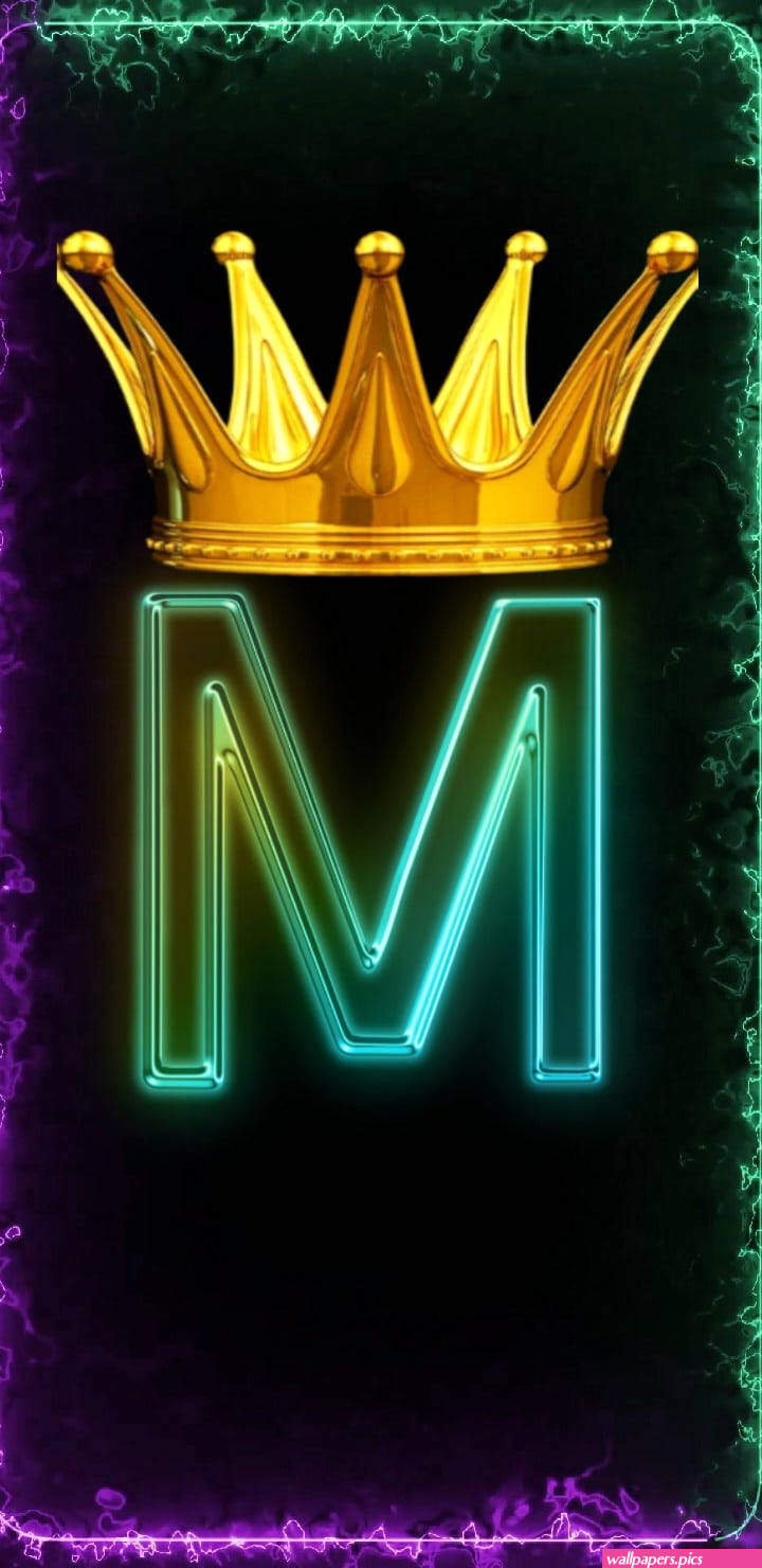 Download Neon Green Letter M Wallpaper