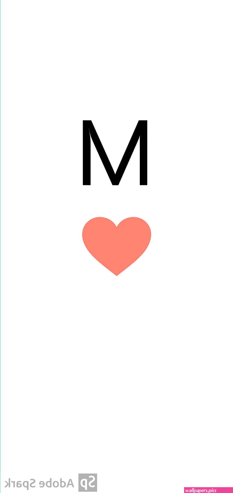M letter heart m letter m love white HD phone wallpaper