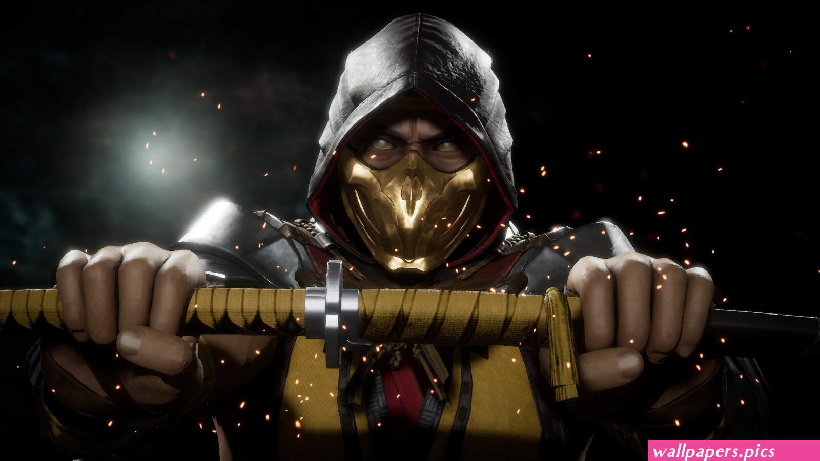 Mortal Kombat Wallpaper 4K Logo Dark background Fire | Wallpapers.Pics