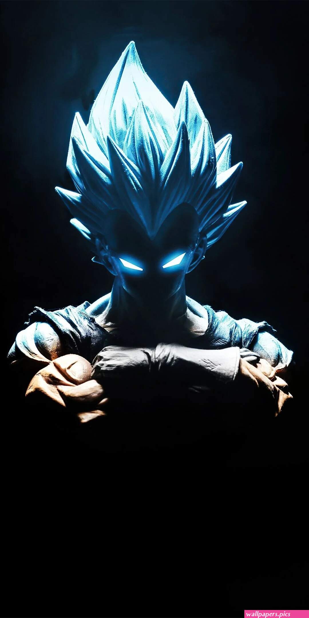 Download Vegeta in Super Saiyan form with lightning surging and a fiery ...