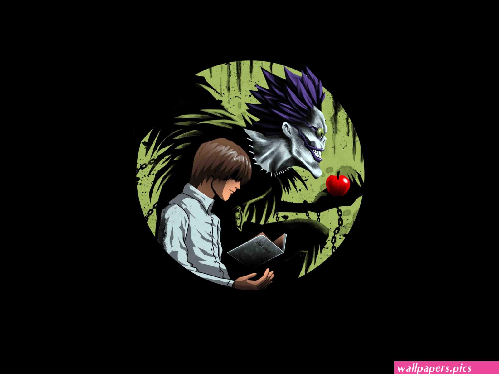 Light Yagami Wallpaper 4K Death Note 5K Black background